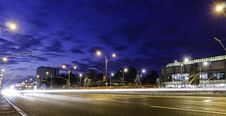 Light Trails At The Rush Hour Royalty Free Stock Photography Light Trails At The Rush Hour Royalty Free Stock Photography