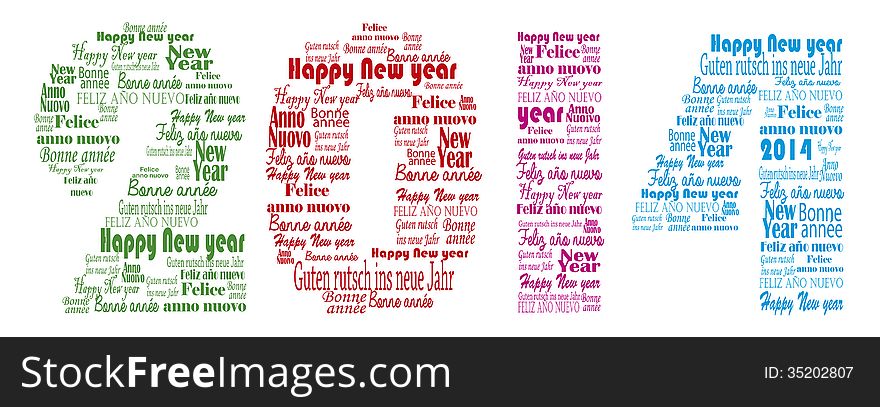 Happy new year 2014 words in many languages