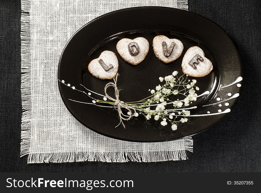 Homemade cookies Valentine&#x27;s Day