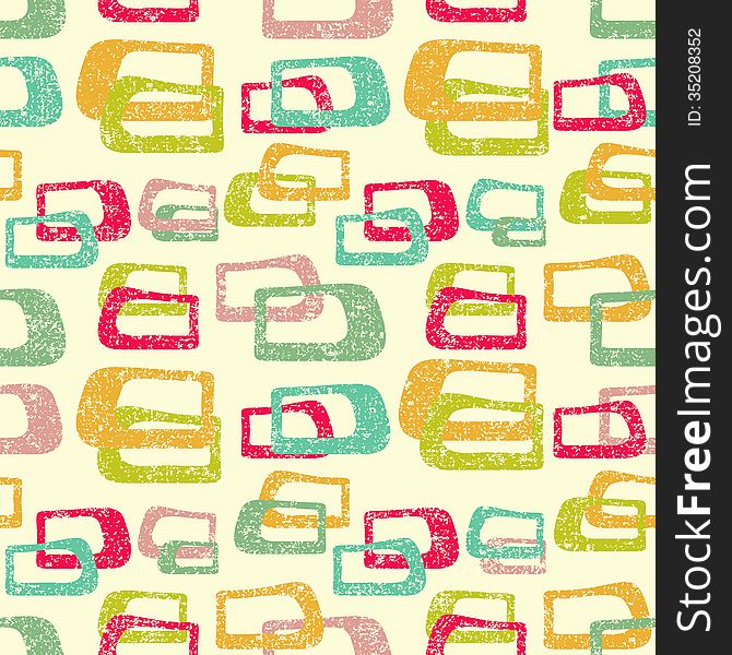 Retro colorful seamless pattern, vector illustration