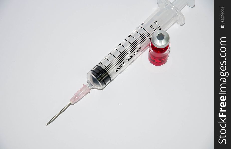 Syringe use injectioninto medicine into the body