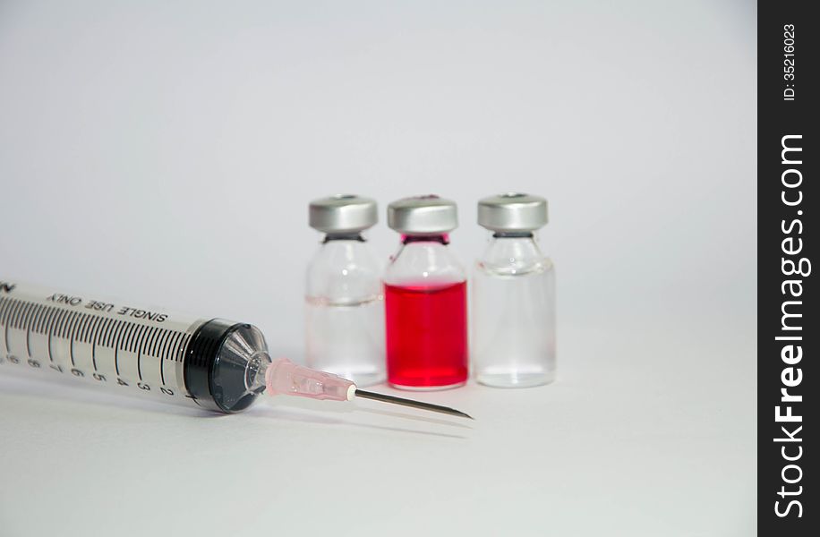 Syringe use injectioninto medicine into the body