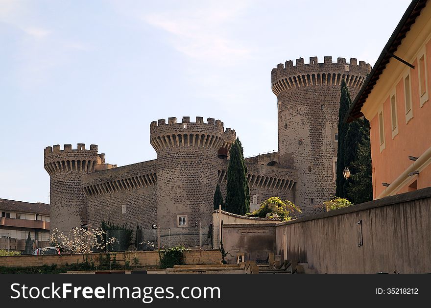 Rocca Pia castle in ancient Tivoli, Italy