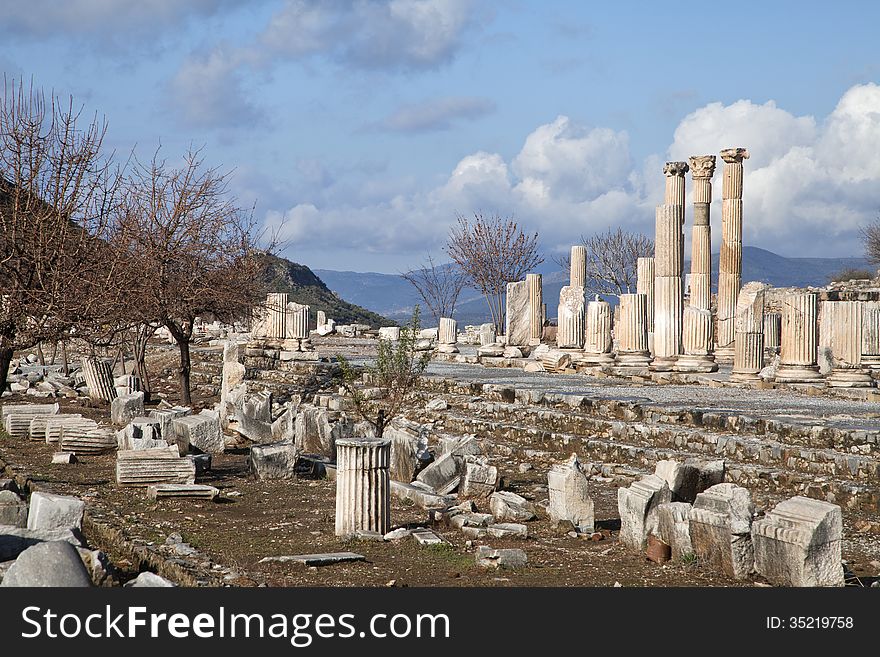 Ancient greek town of Ephesus in Turkey