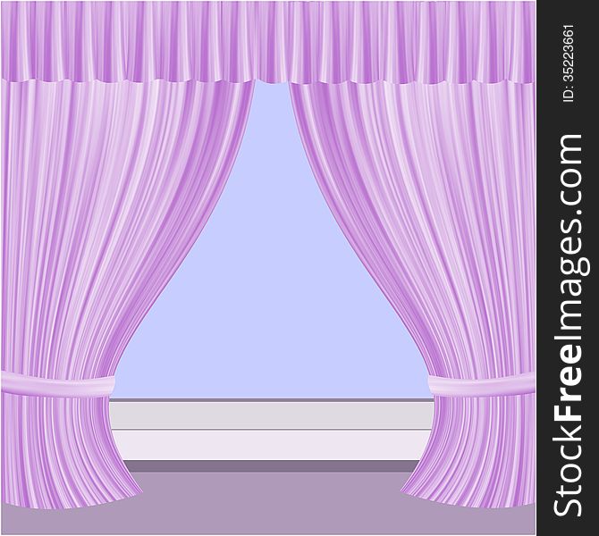 Window with curtains