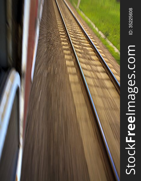 Abstract photograph taken from a moving train. Abstract photograph taken from a moving train.