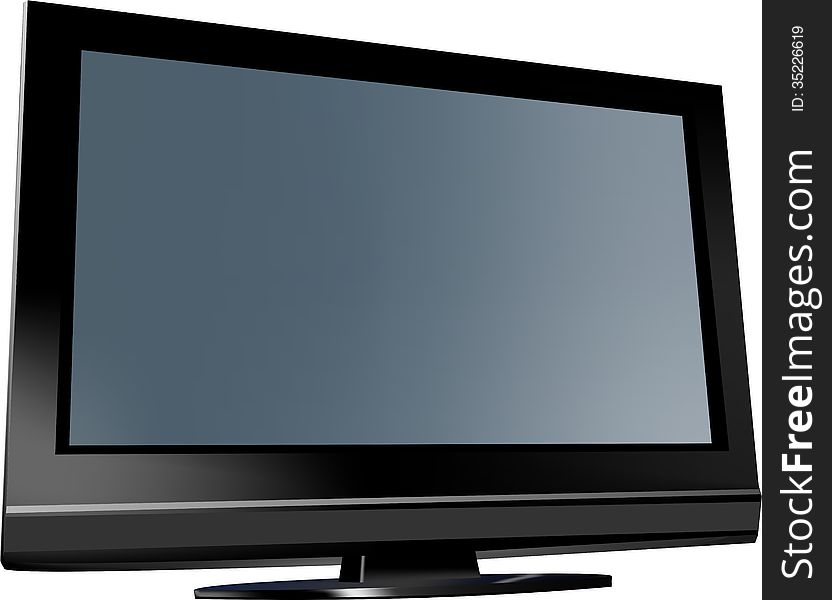 TV flat screen lcd, plasma realistic vector illustration