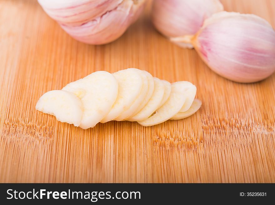 Garlic isolated on white background