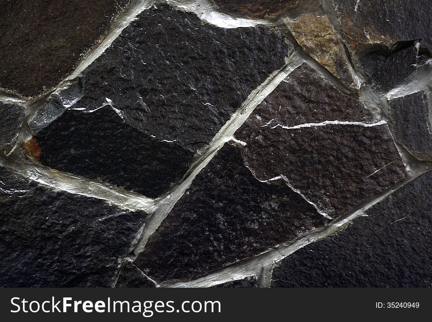 Black Stone wall texture background