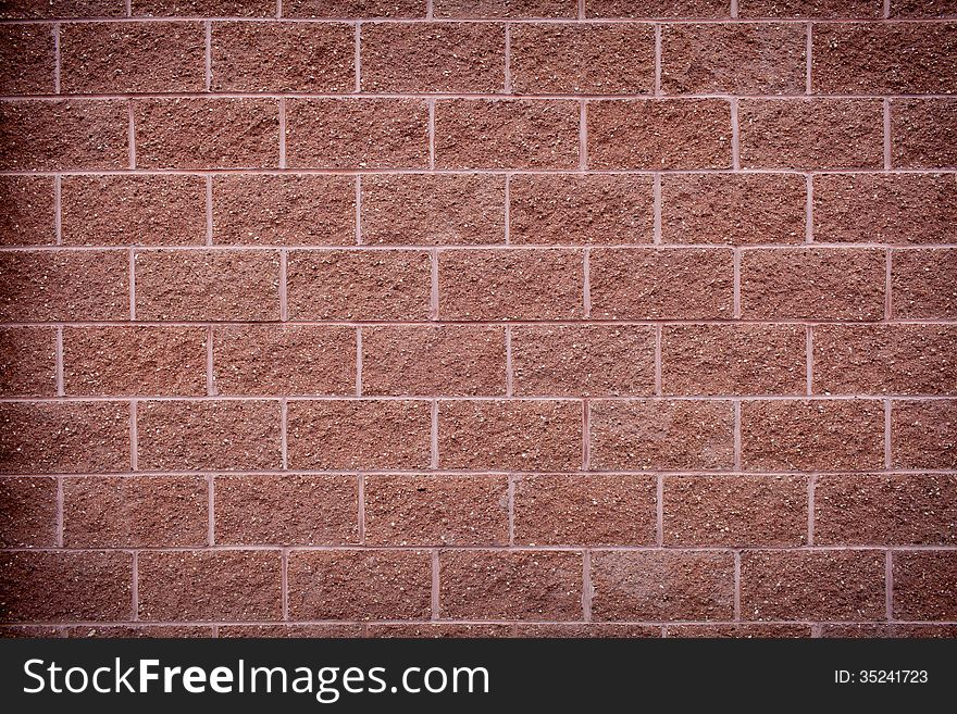 Brown brick wall with vignetting
