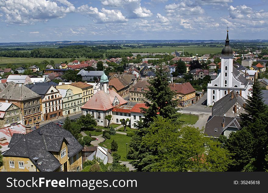 The picturesque town at the northern tip of Moravia. The picturesque town at the northern tip of Moravia