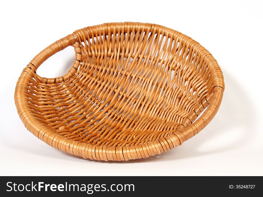 The empty Easter basket from wicker