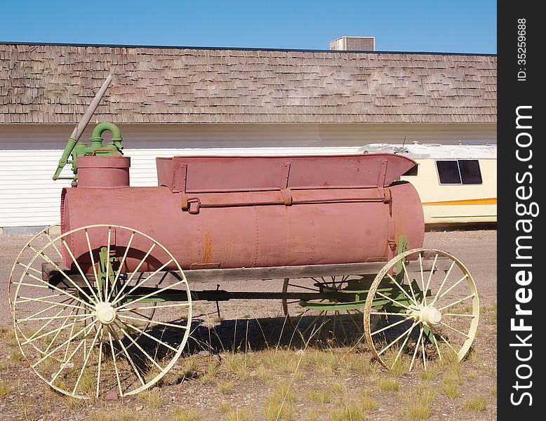 Retro fire engine one of the first model of young America time. Retro fire engine one of the first model of young America time