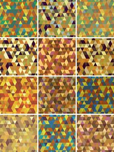 Set Of Geometric Seamless Pattern. Stock Image Set Of Geometric Seamless Pattern. Stock Image