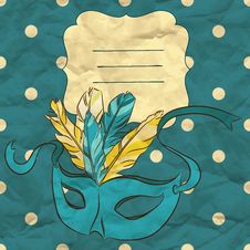 Vector Background With Carnival Mask Stock Photo Vector Background With Carnival Mask Stock Photo