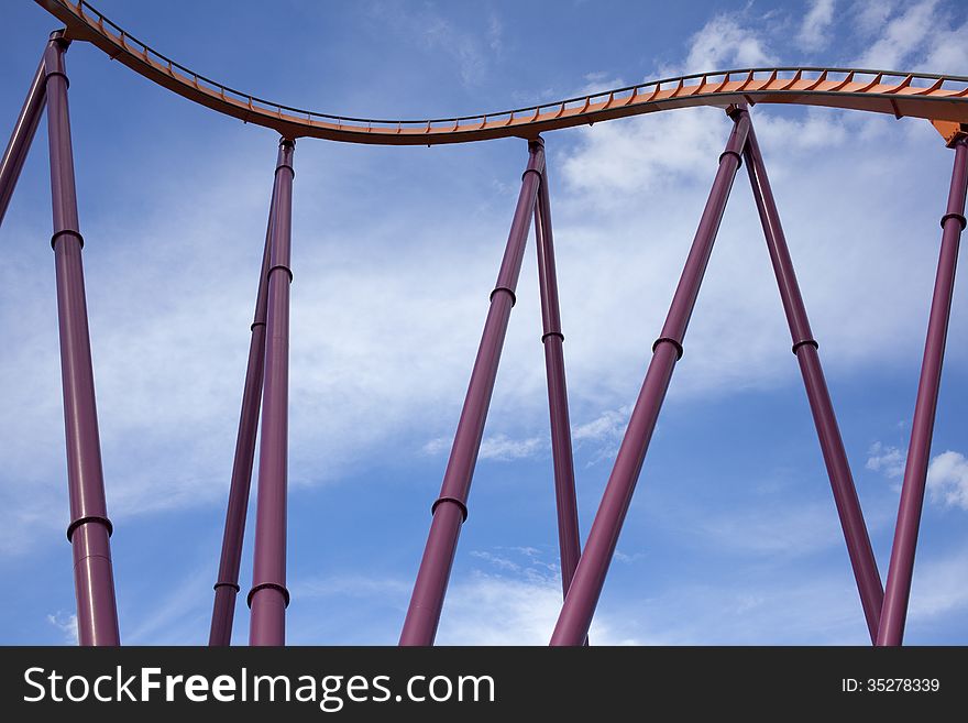 Base of roller coaster