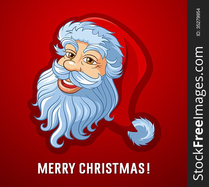 Merry Christmas card, vector illustration