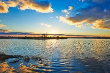 The Inverted Reflection In Water Sunset Stock Photography The Inverted Reflection In Water Sunset Stock Photography