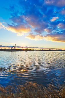 The Lake And Cloudscape Sunset Royalty Free Stock Images The Lake And Cloudscape Sunset Royalty Free Stock Images
