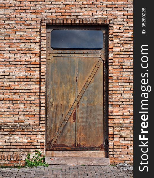 Iron door in the brick wall - Amazonia - Brazil