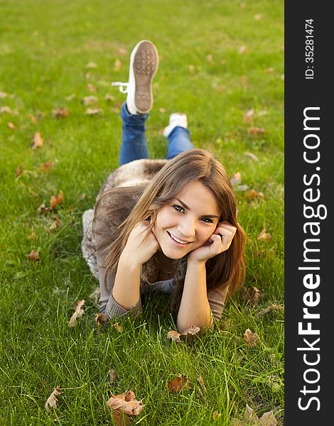 girl enjoying the nature