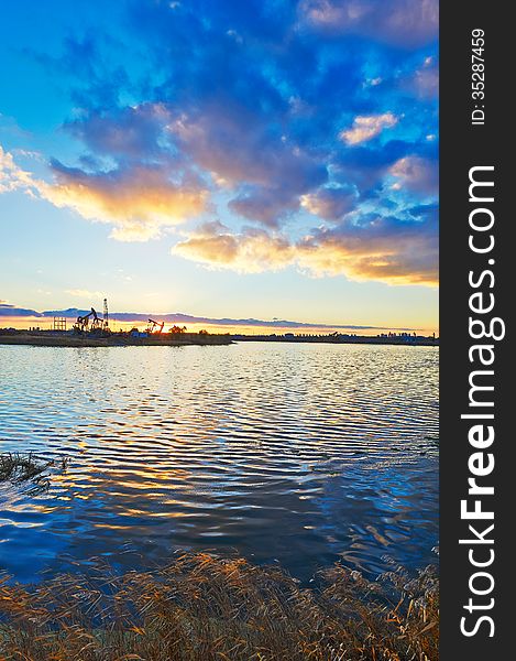 The Lake And Cloudscape Sunset