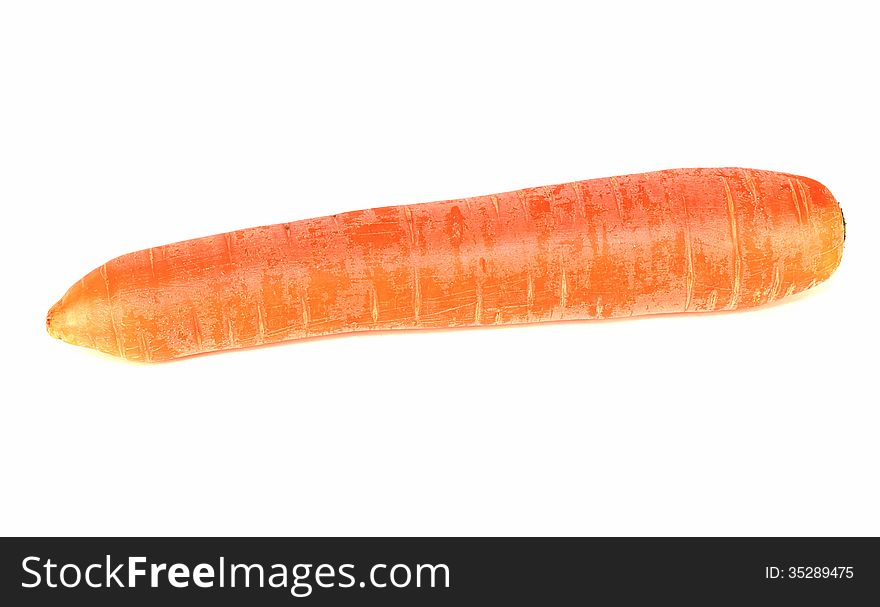 Bright carrot on a white background. Bright carrot on a white background