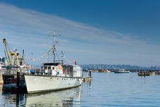 Brixham Marina Devon With Large Boat And Yachts Torbay England UK Royalty Free Stock Photography Brixham Marina Devon With Large Boat And Yachts Torbay England UK Royalty Free Stock Photography