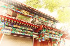 Chinese Traditional Construction Roof With Green Tree Leaves Stock Images Chinese Traditional Construction Roof With Green Tree Leaves Stock Images