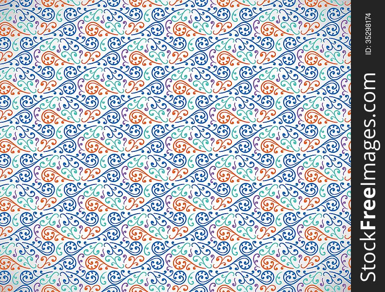 Seamless floral pattern. Vector illustration. This is file of EPS10 format.