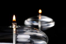 Oval Glass Candles Royalty Free Stock Photography Oval Glass Candles Royalty Free Stock Photography