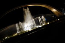 Fountain At Night At An Angle Royalty Free Stock Image Fountain At Night At An Angle Royalty Free Stock Image