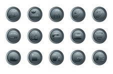 Set Of Vector Round Icons Stock Photography