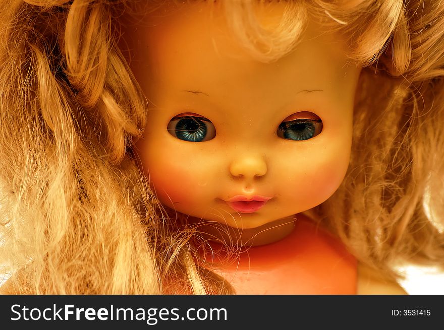 Part of a series showing the expressive face of a 40-60 years old doll. Part of a series showing the expressive face of a 40-60 years old doll