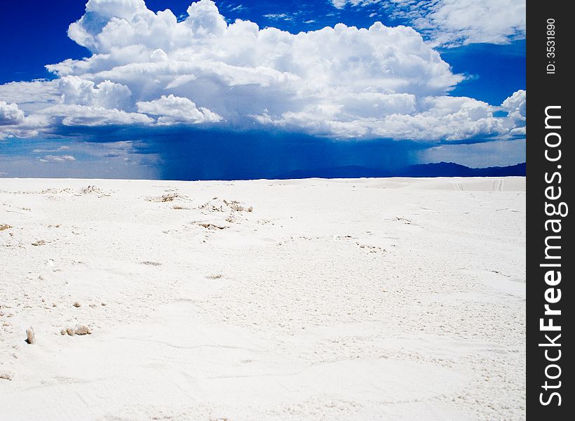 Rain cloud at White Sands