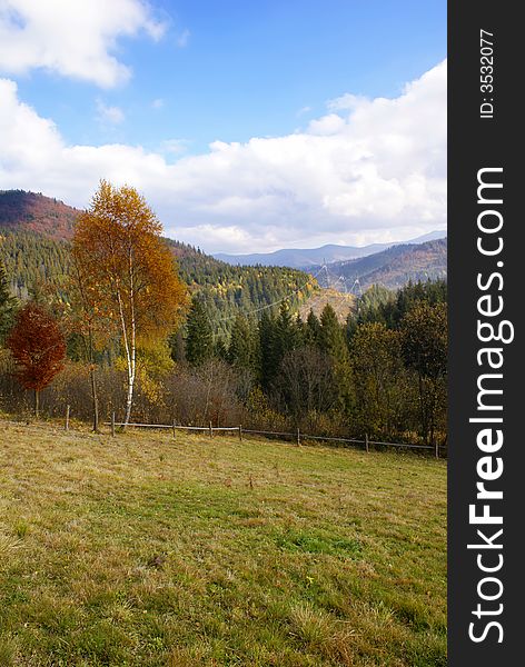 Late Autumn in Carpathian mountains