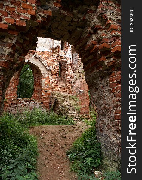 Brick wall of castle Balga, Prussia, Kaliningrad region, Russia. Brick wall of castle Balga, Prussia, Kaliningrad region, Russia