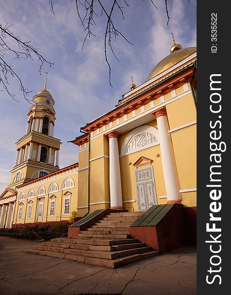 Christorozhdestvensky Cathedral - Lipetsk Autumn Park Theme. Christorozhdestvensky Cathedral - Lipetsk Autumn Park Theme