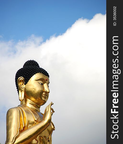 BUddha statue with cloud background. BUddha statue with cloud background