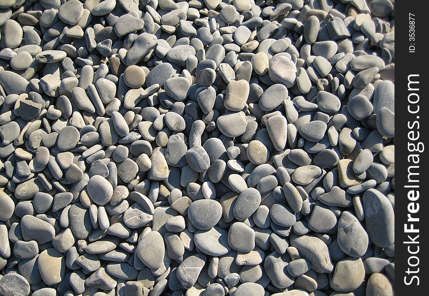 Pebbles on the beach in the south of France