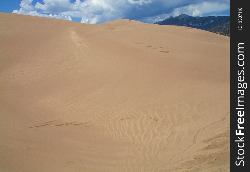 High Dune is the second highest sand dune in Great sand Dunes National Park in Colorado.