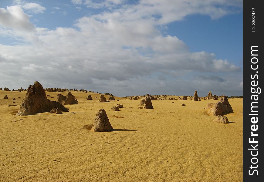 Landscape in the Pinnacle Desert, Nambung National Park, Western Australia