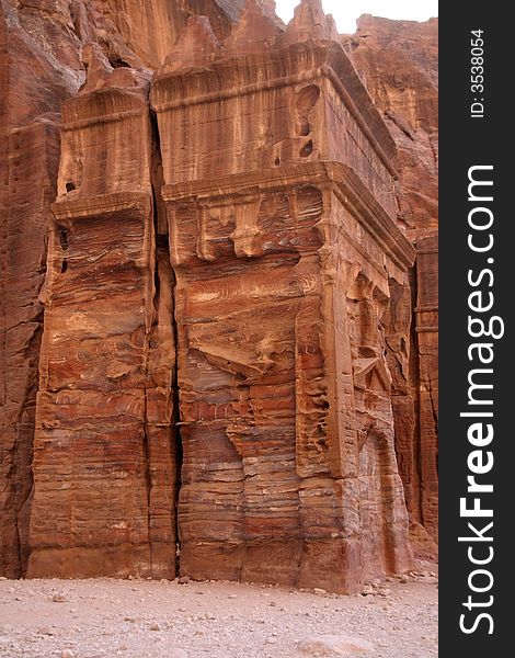 Nabatean tomb in Petra, Jordan