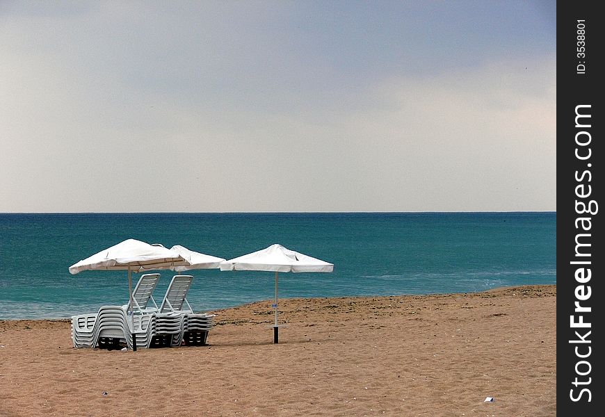 Empty beach after the summer season. Empty beach after the summer season