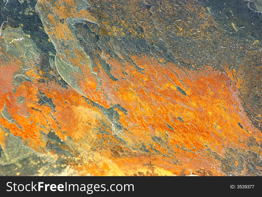 Closeup of a flagstone of shale for decoration . Closeup of a flagstone of shale for decoration .