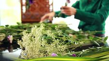 Florist Arranging Flower Bouquet Stock Image Florist Arranging Flower Bouquet Stock Image