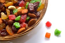 Nut Mix And Dried Fruit Royalty Free Stock Image