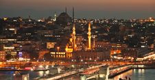 Istanbul Sightseeing By Night Stock Images