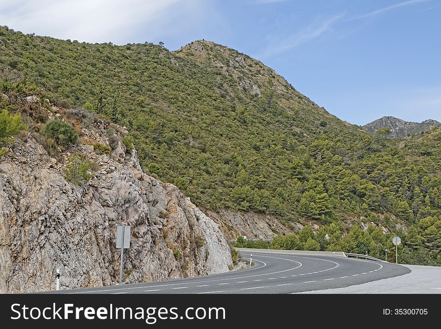 Image taken on the road from Marbella de coin, spain. Image taken on the road from Marbella de coin, spain