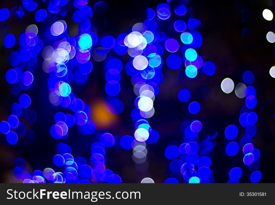 Blue bokeh. Abstract Christmas background. Blue bokeh. Abstract Christmas background